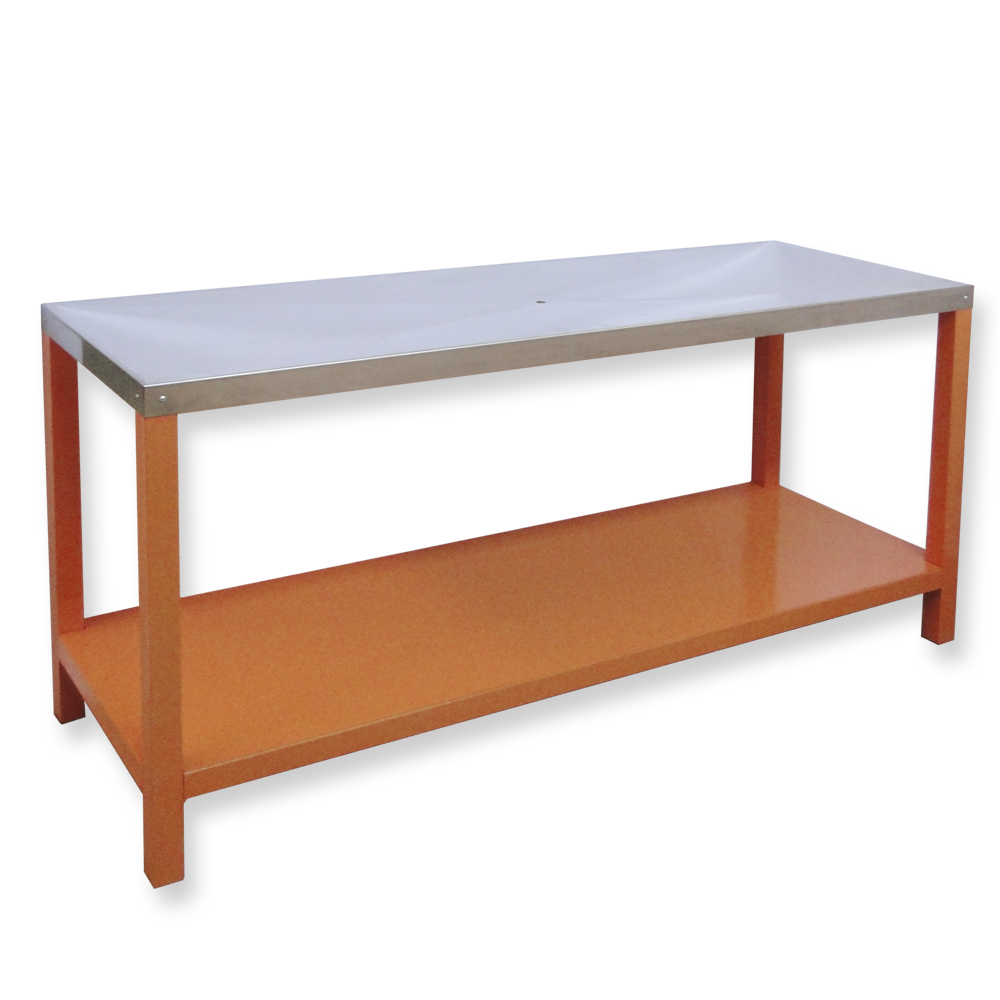 Bancada de 1800mm com mesa de inox